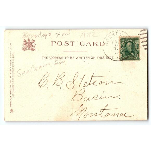 Frances Brundage Irish Man In Top Hat Valentine Postcard Series 100 Tuck 1900s - Picture 2 of 2